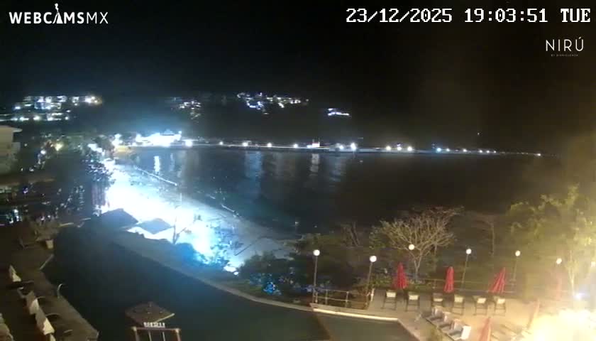 La Crucecita, Bahia Santa Cruz Huatulco Beach Live Cam - Santa Maria Huatulco, Oaxaca, Mexico