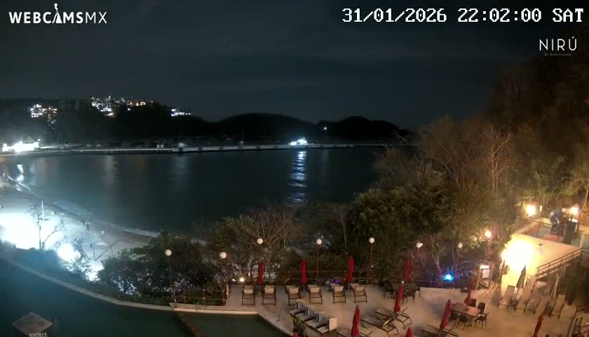 La Crucecita, Bahia Santa Cruz Huatulco Beach Live Cam - Santa Maria Huatulco, Oaxaca, Mexico