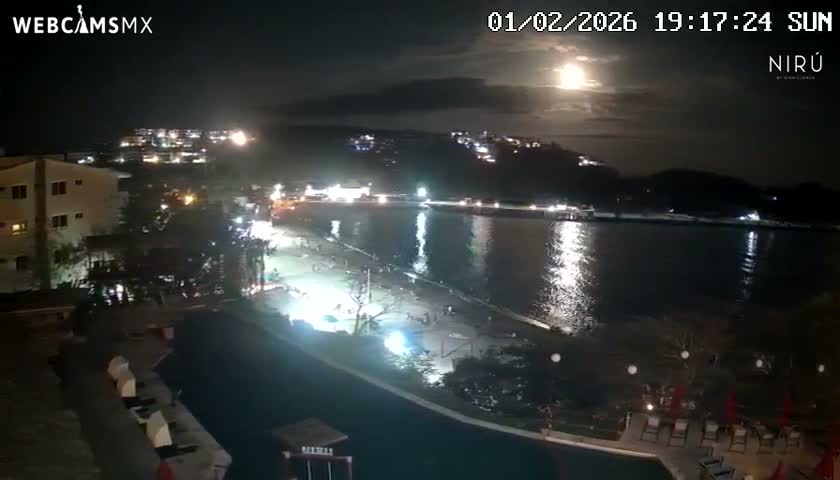 La Crucecita, Bahia Santa Cruz Huatulco Beach Live Cam - Santa Maria Huatulco, Oaxaca, Mexico