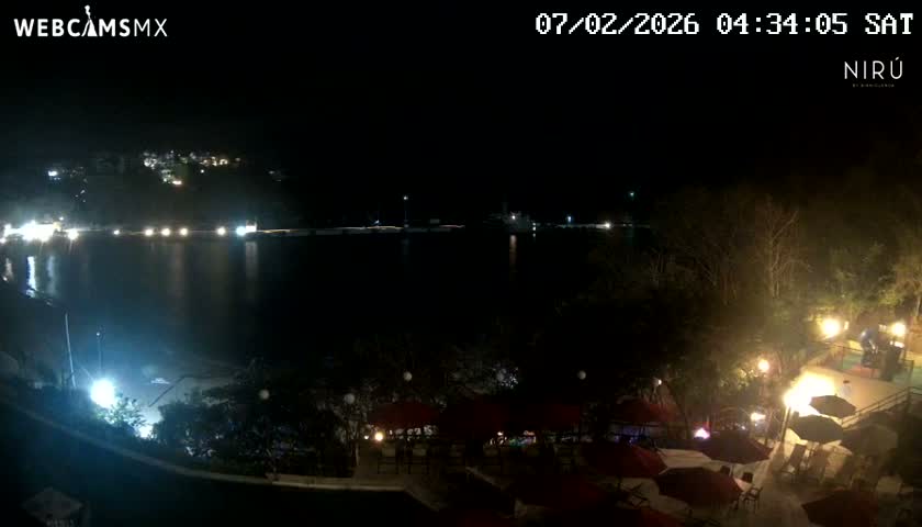 La Crucecita, Bahia Santa Cruz Huatulco Beach Live Cam - Santa Maria Huatulco, Oaxaca, Mexico