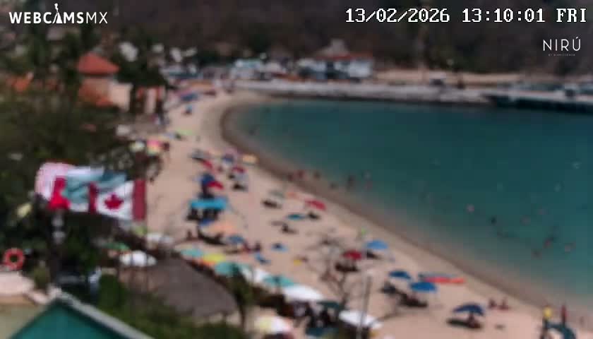 La Crucecita, Bahia Santa Cruz Huatulco Beach Live Cam - Santa Maria Huatulco, Oaxaca, Mexico