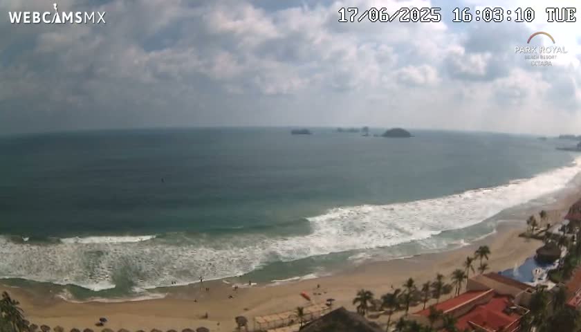 Ixtapa Zihuatanejo, Playa Ixtapa Beach live Cam - Zihuatanejo de Azueta, Guerrero, Mexico