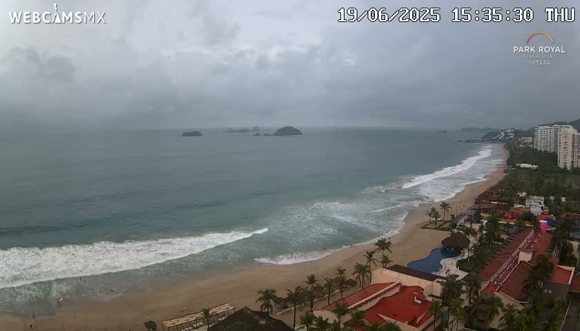 Ixtapa Zihuatanejo, Playa Ixtapa Beach live Cam - Zihuatanejo de Azueta, Guerrero, Mexico