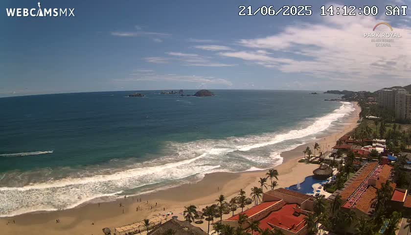 Ixtapa Zihuatanejo, Playa Ixtapa Beach live Cam - Zihuatanejo de Azueta, Guerrero, Mexico