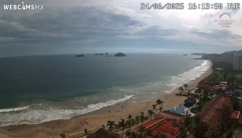 Ixtapa Zihuatanejo, Playa Ixtapa Beach live Cam - Zihuatanejo de Azueta, Guerrero, Mexico