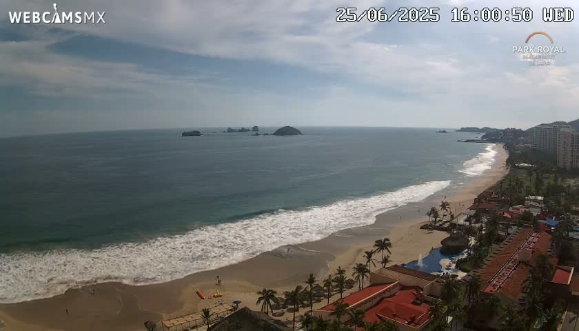 Ixtapa Zihuatanejo, Playa Ixtapa Beach live Cam - Zihuatanejo de Azueta, Guerrero, Mexico