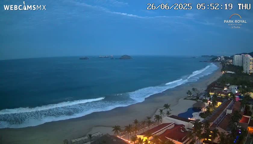 Ixtapa Zihuatanejo, Playa Ixtapa Beach live Cam - Zihuatanejo de Azueta, Guerrero, Mexico