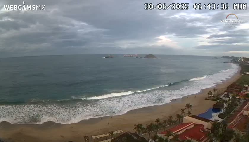 Ixtapa Zihuatanejo, Playa Ixtapa Beach live Cam - Zihuatanejo de Azueta, Guerrero, Mexico