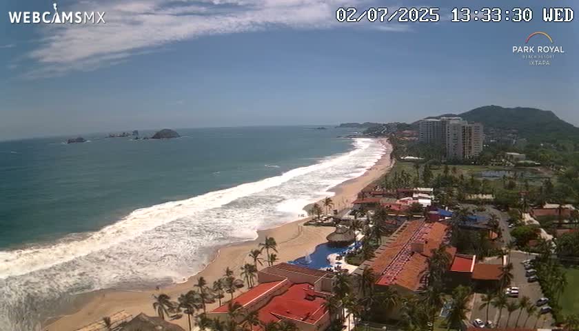 Ixtapa Zihuatanejo, Playa Ixtapa Beach live Cam - Zihuatanejo de Azueta, Guerrero, Mexico
