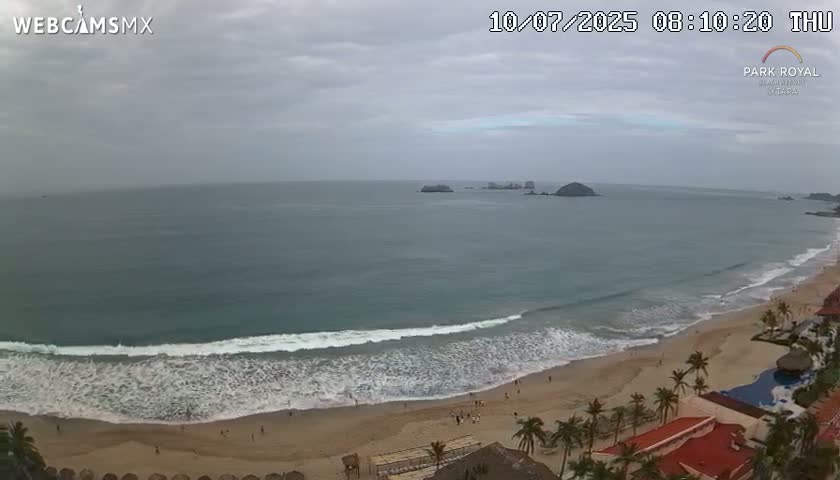 Ixtapa Zihuatanejo, Playa Ixtapa Beach live Cam - Zihuatanejo de Azueta, Guerrero, Mexico