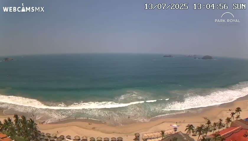 Ixtapa Zihuatanejo, Playa Ixtapa Beach live Cam - Zihuatanejo de Azueta, Guerrero, Mexico