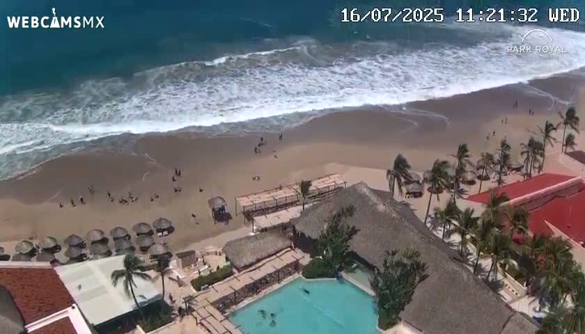 Ixtapa Zihuatanejo, Playa Ixtapa Beach live Cam - Zihuatanejo de Azueta, Guerrero, Mexico