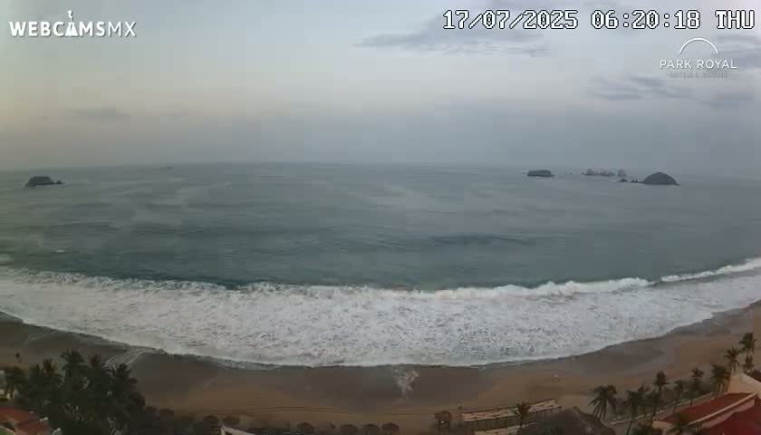 Ixtapa Zihuatanejo, Playa Ixtapa Beach live Cam - Zihuatanejo de Azueta, Guerrero, Mexico