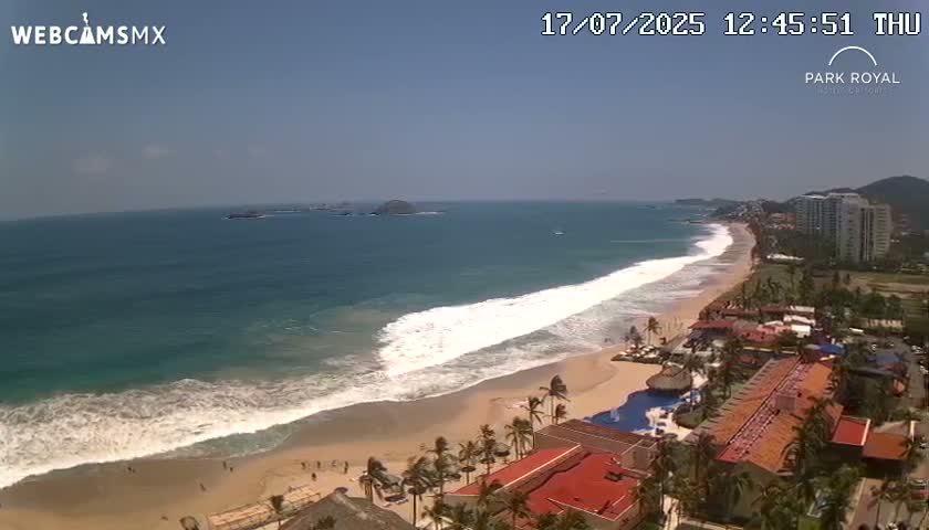 Ixtapa Zihuatanejo, Playa Ixtapa Beach live Cam - Zihuatanejo de Azueta, Guerrero, Mexico