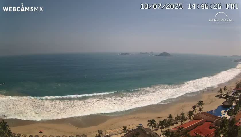 Ixtapa Zihuatanejo, Playa Ixtapa Beach live Cam - Zihuatanejo de Azueta, Guerrero, Mexico