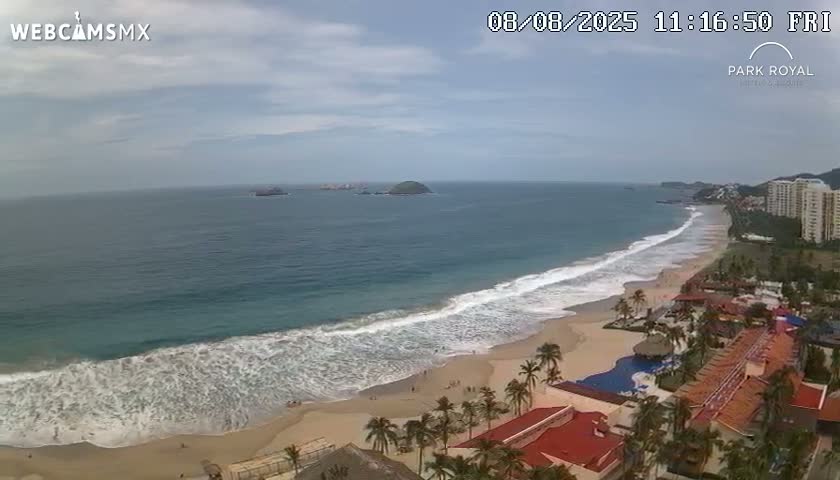 Ixtapa Zihuatanejo, Playa Ixtapa Beach live Cam - Zihuatanejo de Azueta, Guerrero, Mexico