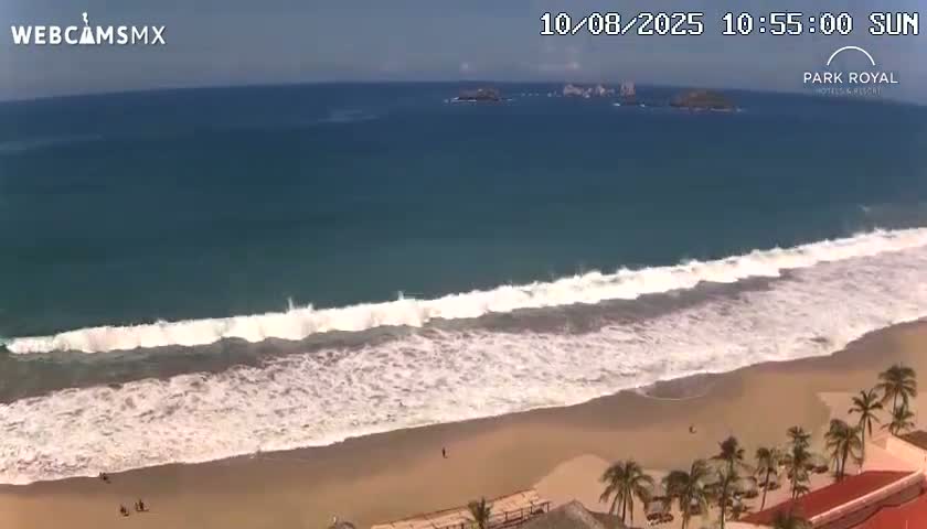 Ixtapa Zihuatanejo, Playa Ixtapa Beach live Cam - Zihuatanejo de Azueta, Guerrero, Mexico