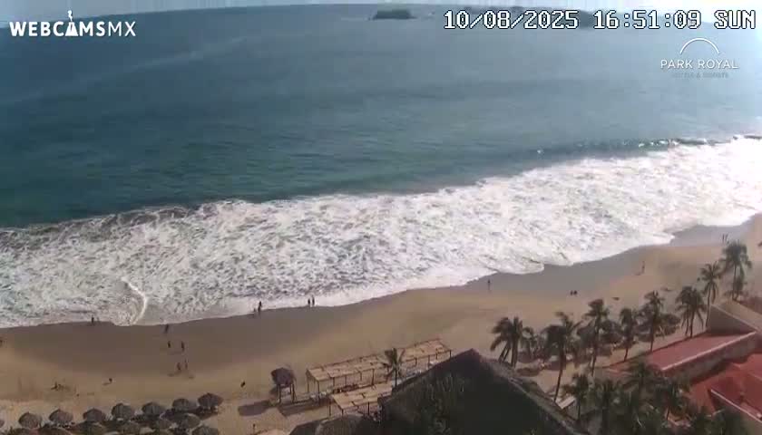Ixtapa Zihuatanejo, Playa Ixtapa Beach live Cam - Zihuatanejo de Azueta, Guerrero, Mexico