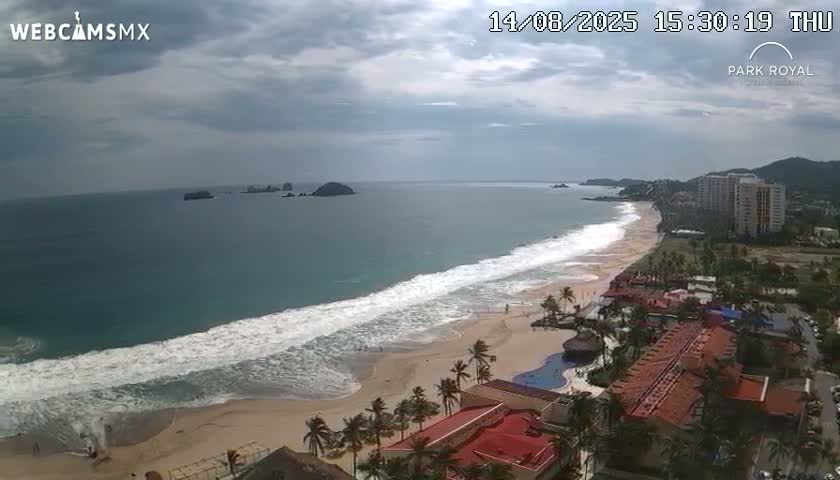 Ixtapa Zihuatanejo, Playa Ixtapa Beach live Cam - Zihuatanejo de Azueta, Guerrero, Mexico