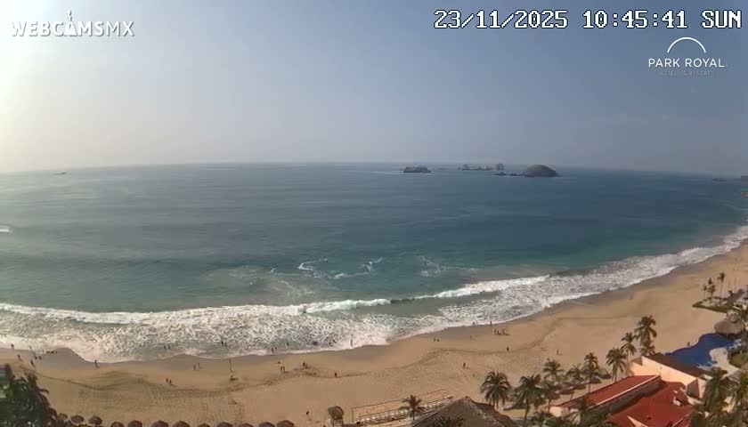 Ixtapa Zihuatanejo, Playa Ixtapa Beach live Cam - Zihuatanejo de Azueta, Guerrero, Mexico