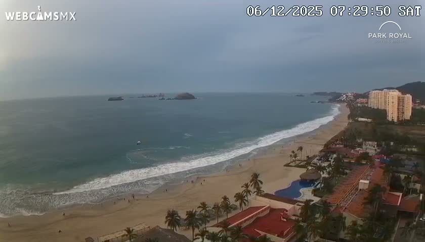 Ixtapa Zihuatanejo, Playa Ixtapa Beach live Cam - Zihuatanejo de Azueta, Guerrero, Mexico