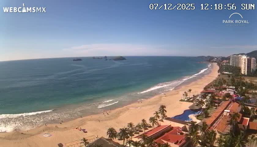 Ixtapa Zihuatanejo, Playa Ixtapa Beach live Cam - Zihuatanejo de Azueta, Guerrero, Mexico