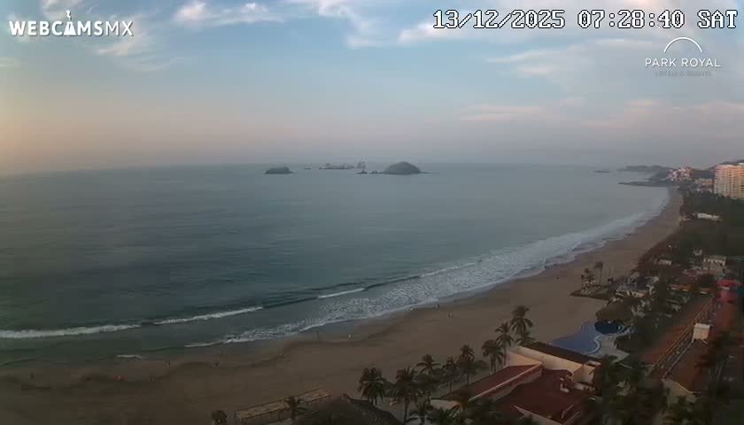 Ixtapa Zihuatanejo, Playa Ixtapa Beach live Cam - Zihuatanejo de Azueta, Guerrero, Mexico