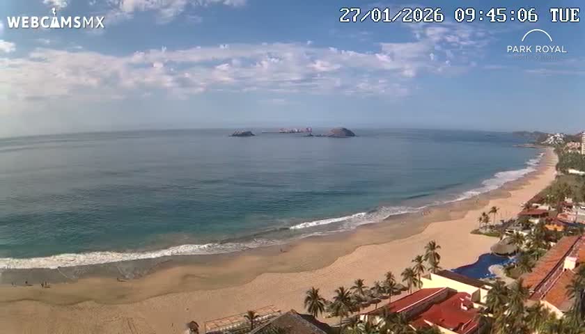 Ixtapa Zihuatanejo, Playa Ixtapa Beach live Cam - Zihuatanejo de Azueta, Guerrero, Mexico