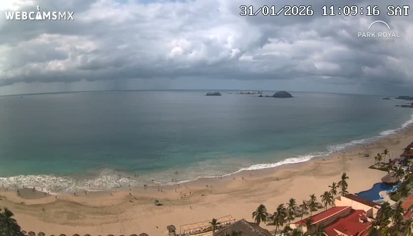 Ixtapa Zihuatanejo, Playa Ixtapa Beach live Cam - Zihuatanejo de Azueta, Guerrero, Mexico