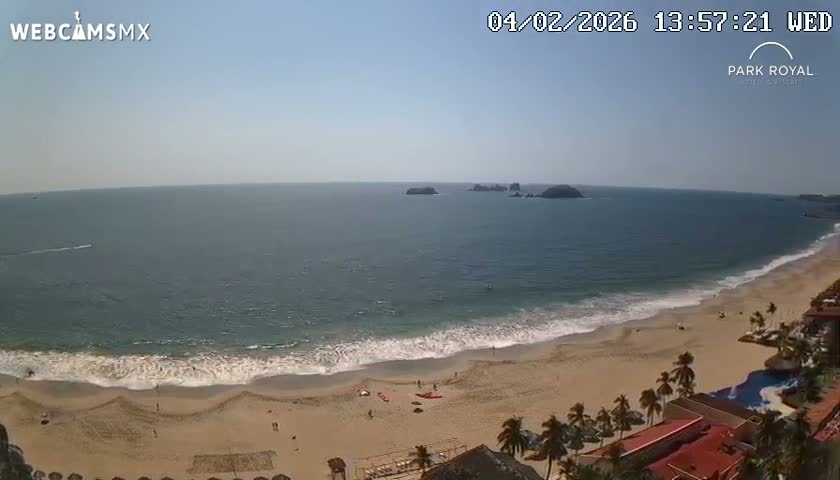 Ixtapa Zihuatanejo, Playa Ixtapa Beach live Cam - Zihuatanejo de Azueta, Guerrero, Mexico