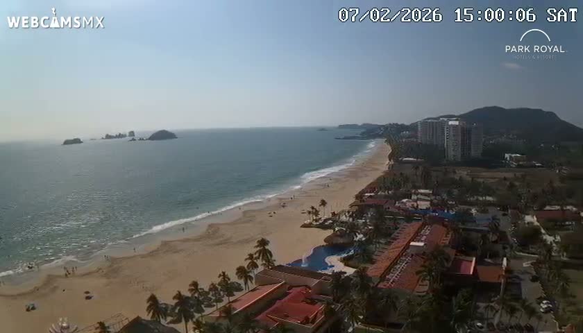 Ixtapa Zihuatanejo, Playa Ixtapa Beach live Cam - Zihuatanejo de Azueta, Guerrero, Mexico