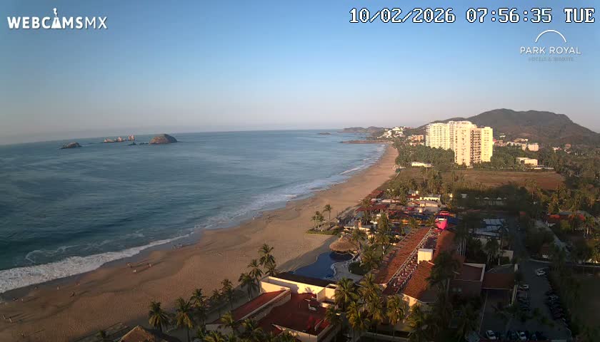 Ixtapa Zihuatanejo, Playa Ixtapa Beach live Cam - Zihuatanejo de Azueta, Guerrero, Mexico