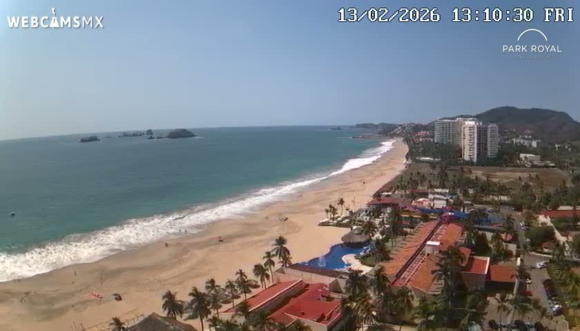 Ixtapa Zihuatanejo, Playa Ixtapa Beach live Cam - Zihuatanejo de Azueta, Guerrero, Mexico