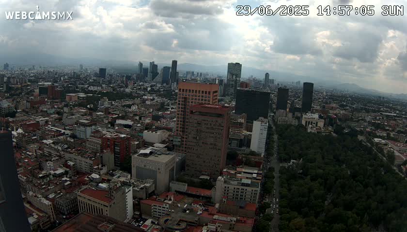West Facing of Mexico City from Torre Latino Americana Tower Live Cam - Cuauhtemoc, Ciudad de Mexico, Mexico