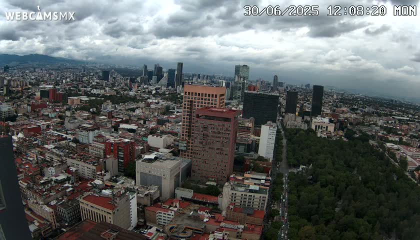 West Facing of Mexico City from Torre Latino Americana Tower Live Cam - Cuauhtemoc, Ciudad de Mexico, Mexico