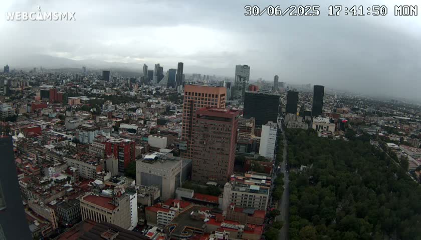 West Facing of Mexico City from Torre Latino Americana Tower Live Cam - Cuauhtemoc, Ciudad de Mexico, Mexico