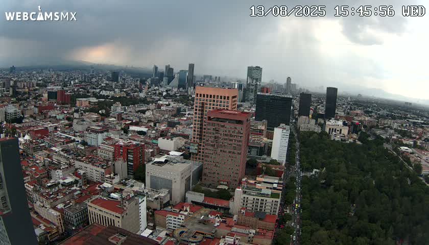 West Facing of Mexico City from Torre Latino Americana Tower Live Cam - Cuauhtemoc, Ciudad de Mexico, Mexico