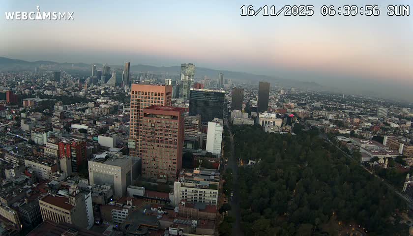 West Facing of Mexico City from Torre Latino Americana Tower Live Cam - Cuauhtemoc, Ciudad de Mexico, Mexico