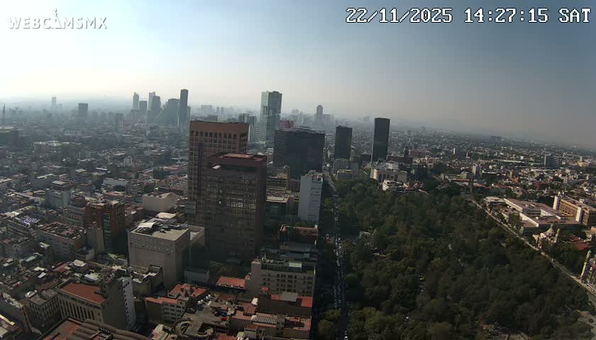 West Facing of Mexico City from Torre Latino Americana Tower Live Cam - Cuauhtemoc, Ciudad de Mexico, Mexico