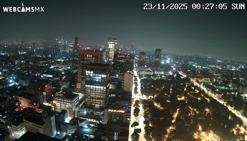West Facing of Mexico City from Torre Latino Americana Tower Live Cam - Cuauhtemoc, Ciudad de Mexico, Mexico