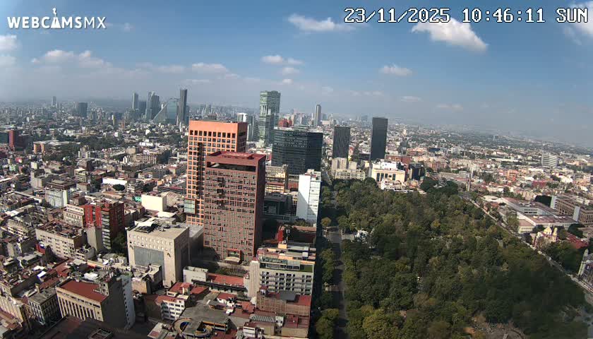 West Facing of Mexico City from Torre Latino Americana Tower Live Cam - Cuauhtemoc, Ciudad de Mexico, Mexico