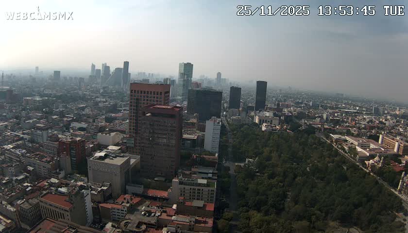 West Facing of Mexico City from Torre Latino Americana Tower Live Cam - Cuauhtemoc, Ciudad de Mexico, Mexico