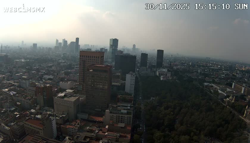 West Facing of Mexico City from Torre Latino Americana Tower Live Cam - Cuauhtemoc, Ciudad de Mexico, Mexico