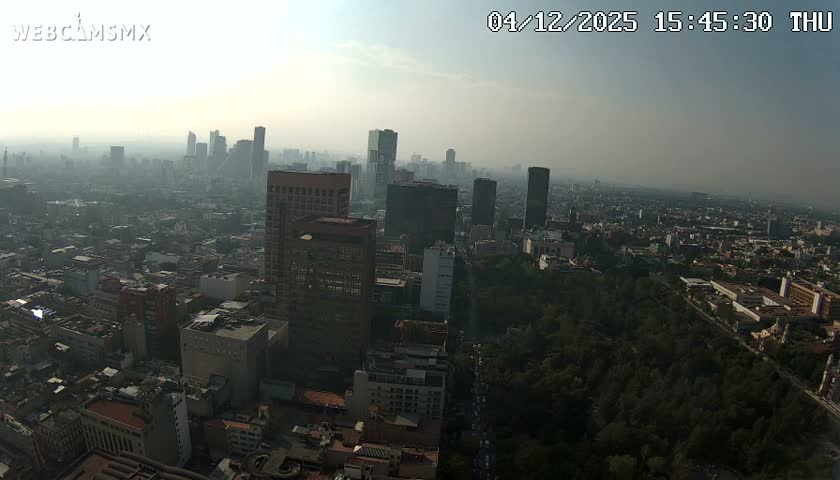 West Facing of Mexico City from Torre Latino Americana Tower Live Cam - Cuauhtemoc, Ciudad de Mexico, Mexico