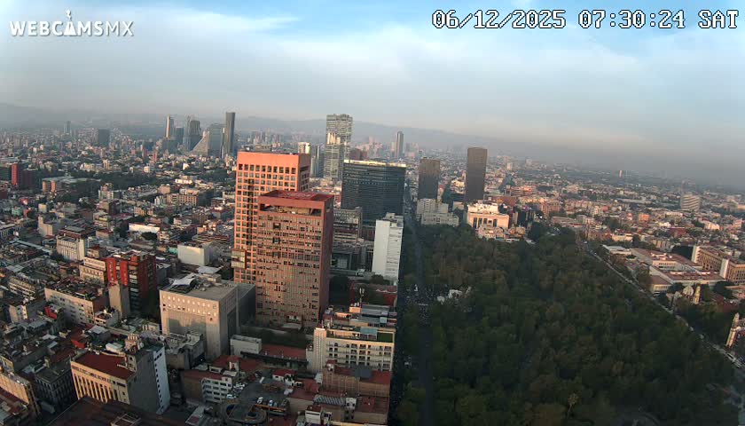 West Facing of Mexico City from Torre Latino Americana Tower Live Cam - Cuauhtemoc, Ciudad de Mexico, Mexico