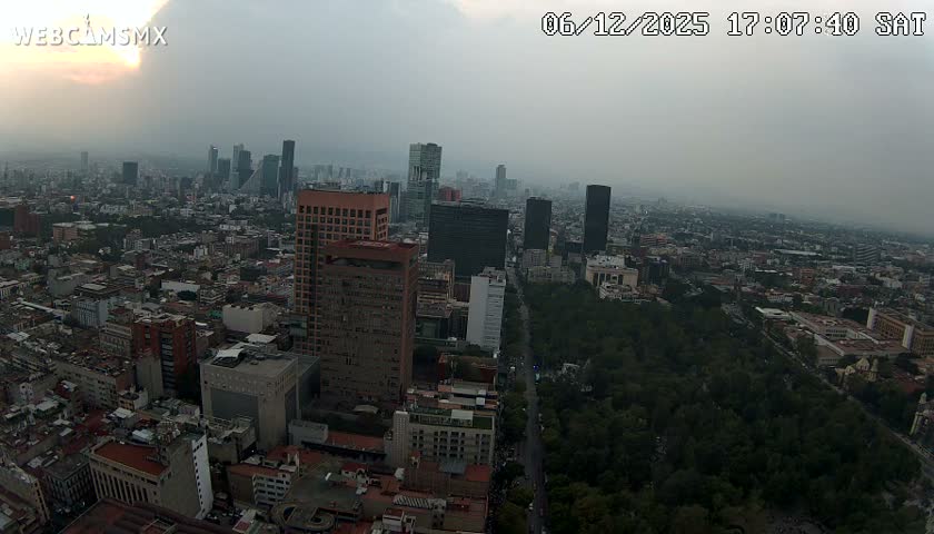 West Facing of Mexico City from Torre Latino Americana Tower Live Cam - Cuauhtemoc, Ciudad de Mexico, Mexico