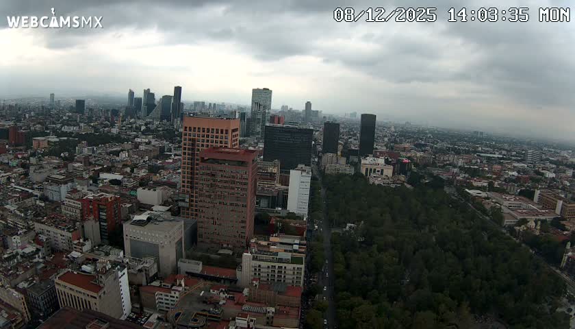 West Facing of Mexico City from Torre Latino Americana Tower Live Cam - Cuauhtemoc, Ciudad de Mexico, Mexico