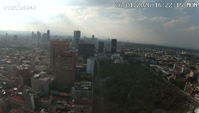 West Facing of Mexico City from Torre Latino Americana Tower Live Cam - Cuauhtemoc, Ciudad de Mexico, Mexico