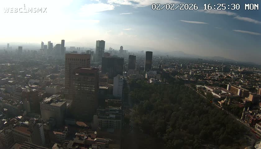 West Facing of Mexico City from Torre Latino Americana Tower Live Cam - Cuauhtemoc, Ciudad de Mexico, Mexico