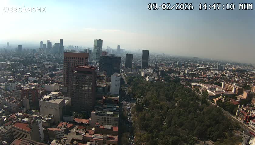 West Facing of Mexico City from Torre Latino Americana Tower Live Cam - Cuauhtemoc, Ciudad de Mexico, Mexico